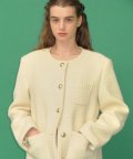 Bella tweed jacket - ivory