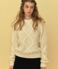 country sweater - ivory