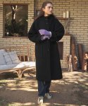 블랭크03(BLANK03) cashmere wool hood coat (black)