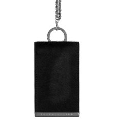 Hair-On 2-way Chain Wallet Bag [ Black ]