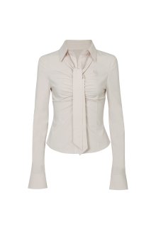 VIVIAN SCARF SHIRT beige