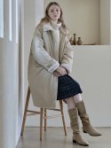 아방(AVANT-G) Safari Fur Long Padding Jumper - BEIGE