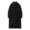 Melton Wool Mac Coat - Black