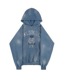 University Heavy Terry Hoodie - Washed Blue