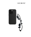 르브아시스(REVOIRSIS) thin beads phone strap black