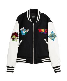 THE THIRD EYE Embroidered quilted Varsity Jacket