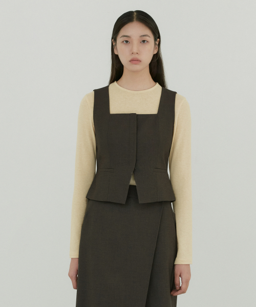 SQUARE шерсть VEST_2COLOR