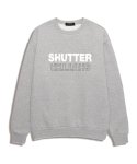 셔터(SHUTTER) STITCH LOGO 오버핏 맨투맨 (STLS007) 멜란지그레이