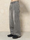 One Tuck Wide Carpenter Denim Pants [Washed Grey]