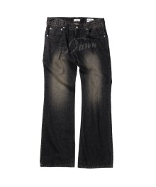 FLARED DENIM black