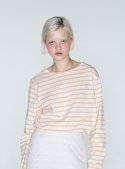 에스엠에이슈즈(SMASHOES) Daisy Long Sleeve Stripe_White Orange Unisex