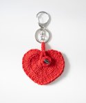 메리모티브(MERRYMOTIVE) Crochet heart pouch keyring (Red)