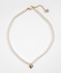 메리모티브(MERRYMOTIVE) Vintage heart with white pearl necklace