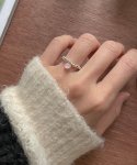 메리모티브(MERRYMOTIVE) Babypink heart with 925 silver ball ring