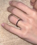 메리모티브(MERRYMOTIVE) Black gemstone with surgical ball ring