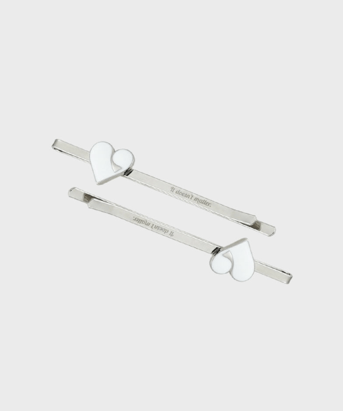 잇더즌매터(IT DOESNT MATTER) [2 set] Enamel symbol hair pin (White) - 후기 | 무신사