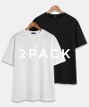 [2PACK] 특양면 루즈핏 무지 반팔 티셔츠 4color