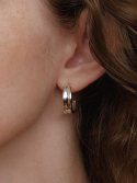 리엔느와르(leeENoir) Wave Ring Earring