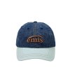 WASHED DENIM BALL CAP-BLUE/MINT