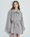 Wool Rich Half Coat [Gray]