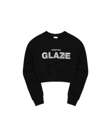 GLAZE CROP SWEATSHIRTS [BLACK]