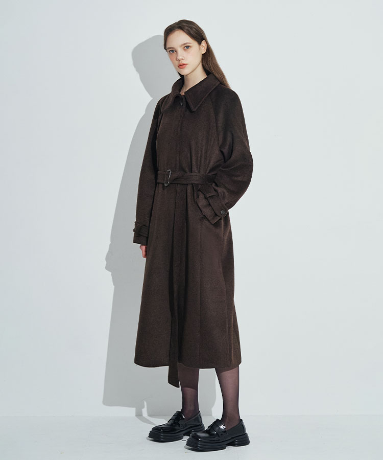 Classic Wool balmacaan пальто [Brown]