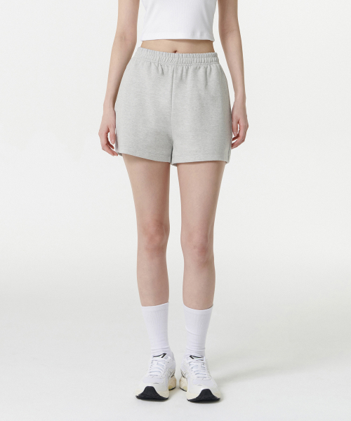Women's Double Knit Sweat Shorts [Medium Gray]