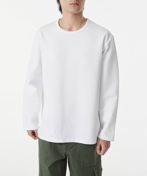 MUSINSA | MUSINSA STANDARD Heavy Ponte Relaxed Crew Neck Long 