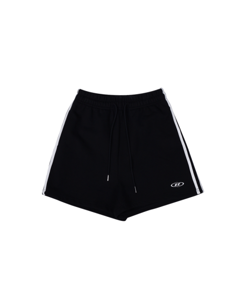 MUSINSA | BORN TO WIN TRACK LINE B LOGO SHORTS [BLACK]