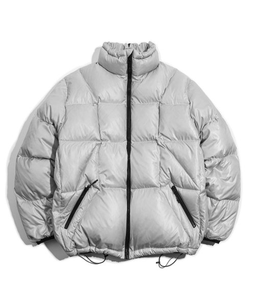 Глянцевый пуховик Light Grey