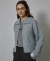 BOOKLE ZIP UP KNIT KNIT (GRAY)