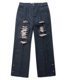 NMR X WRG SIDE SLIT DAMAGED DENIM PANTS INDIGO LIGHT