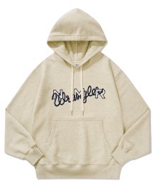 NMR X WRG APPLIQUE HOODIE OATMEAL