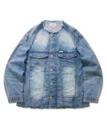 NMR X WRG CUT OFF WASHED DENIM TRUCKER JACKET INDIGO MEDIUM