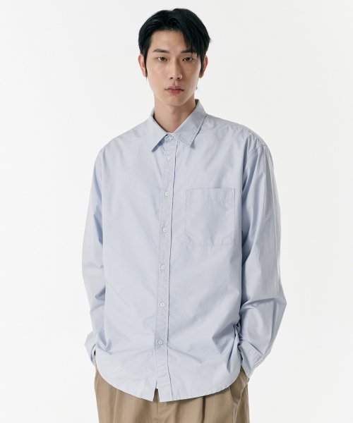 무탠다드 릴렉스드 워시드 포플린 셔츠