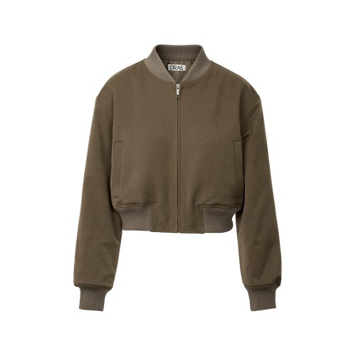 PADDED ZIPUP BLOUSON JACKET_KHAKI