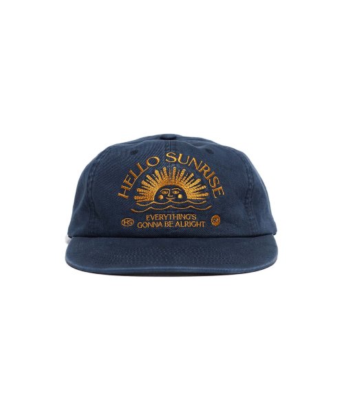 キャップ Hello Sunrise Washed HS Arch Logo 6Panel CapNavyOrange 23HSC 헬로 선라이즈(HELLO SUNRISE) Washed HS Arch Logo 6Panel Cap