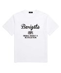 바리게이트(BARIGATE) BR 로고 오버핏 반팔 티셔츠 (BS002) 화이트/블랙