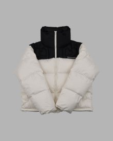 HEART STITCHED PUFFER DOWN JACKET (IVORY)