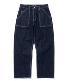 denim fatigue pants one washed