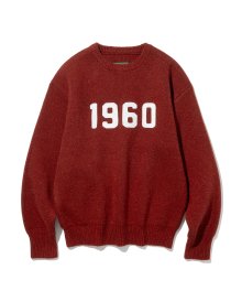 1960 crewneck knit burgundy