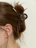 카인더베이비(KINDABABY) petit ribbon metal hair claw - antique black