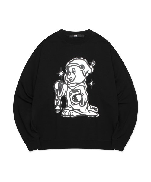 [ LMC ] ★ 韓国大人気 ★LMC BEAR ATHLETIC SWEATSHIRT LMC LMC AROUND THREE BEARS SWEATSHIRT navy | International Store