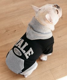 BOUCLE 2 TONE ARCH DOGGY HOODIE BLACK