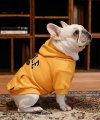 2 TONE ARCH DOGGY HOODIE YELLOW