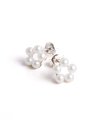 TB035 snowflake pearl earring
