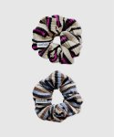 언폴드(UNFOLD) Multi stripe scrunchie SET