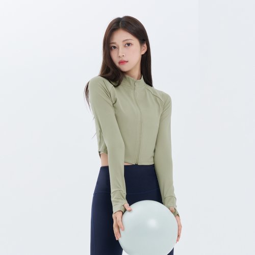 [SWJ23040-03] Кроп-куртка Zero Active Oyster Green