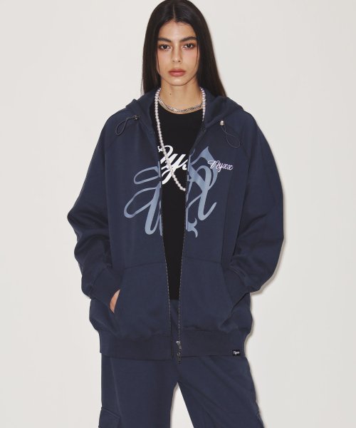 NYX FLOW HOOD ZIP-UP CHARCOAL
