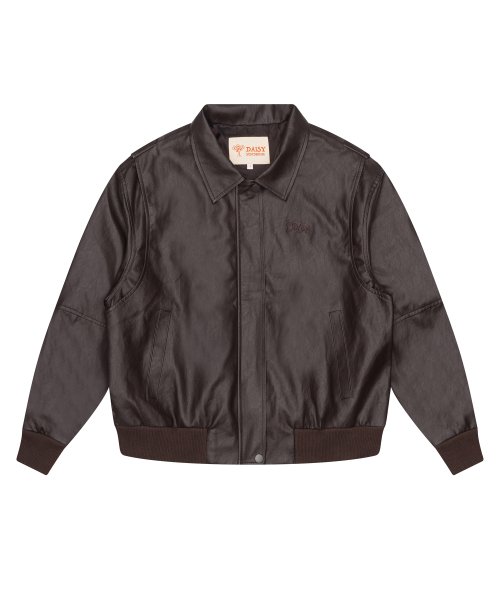 LAYERED LEATHER куртка brown